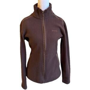 vintage patagonia brown fleece jacket Women’s M Full Zip Outdoor Walking Hike